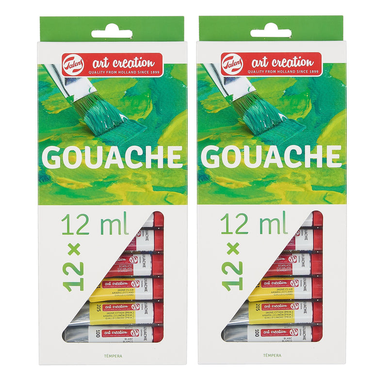 Talens Art Creation Gouache Paint, Assorted Colors, 12mL, 12/Set, 2 Sets/Bundle (TLN9021612M-2)