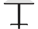 Correll Square-Shaped Dry-Erase Markerboard Cafe Table, 24" x 24", Frosty White/Black (BXT24DES-80)