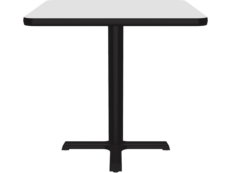 Correll Square-Shaped Dry-Erase Markerboard Cafe Table, 24" x 24", Frosty White/Black (BXT24DES-80)