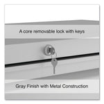 Alera 5-Drawer Lateral File Cabinet, Letter/Legal Size, Lockable, 67.63"H x 42"W x 18.63"D, Light Gray (ALEHLF4267LG)