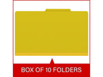 Medical Arts Press Pressboard Classification Folder, 2 Dividers, 2" Expansion, Legal Size, Yellow, 10/Box (DV-T52-26-3YLW)