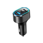 CODi 65W Triple Car Charger, USB-A & USB-C Outputs, Black (A01111)