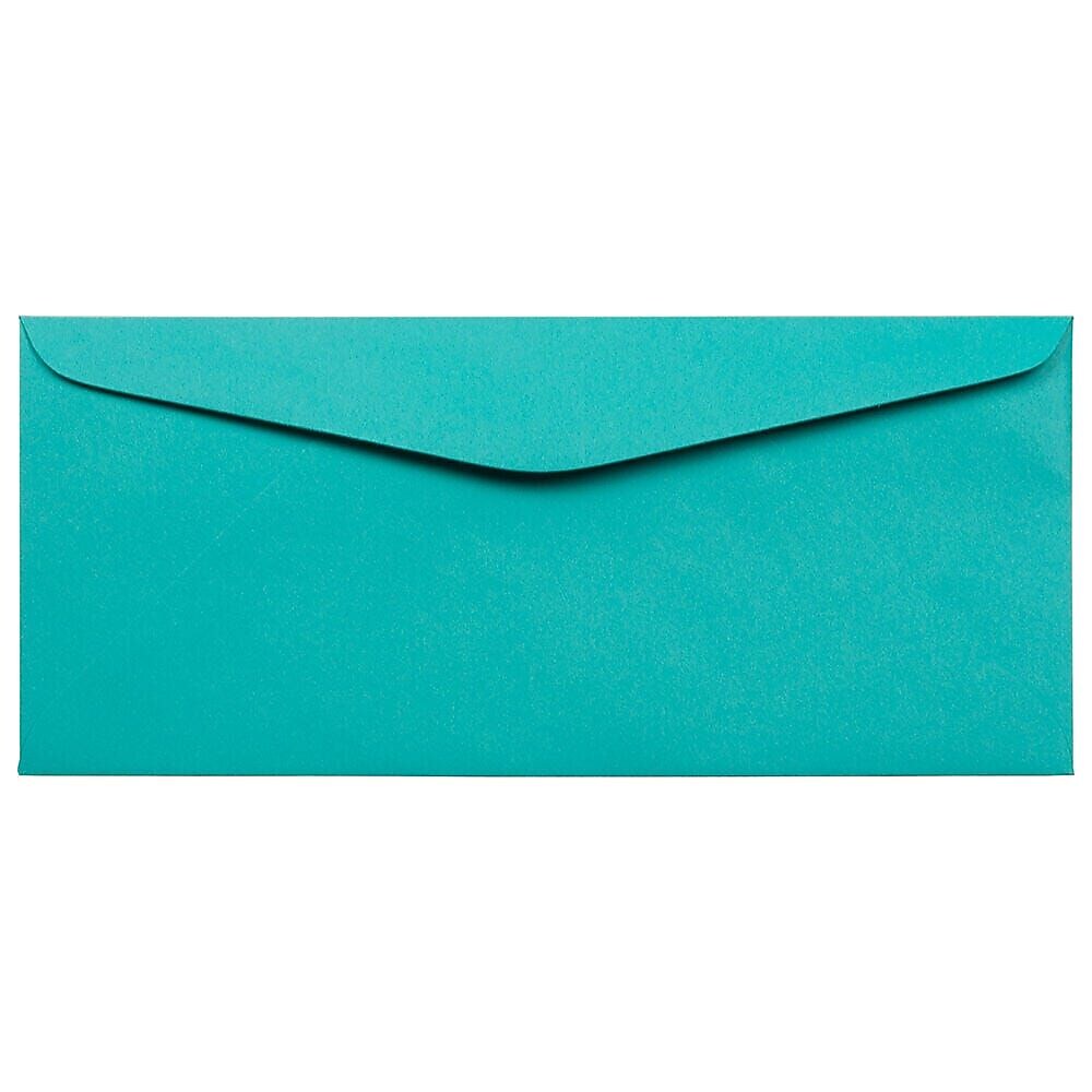 JAM Paper #9 Business Envelope, 3 7/8" x 8 7/8", Sea Blue, 100/Pack (1532901D)