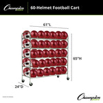 Champion Sports 60 Helmet Football Cart