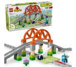 LEGO DUPLO Town Train Bridge and Tracks Expansion Set, 42 Pieces (10426)