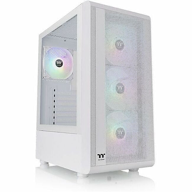 Thermaltake S200 Plus TG ARGB Mid Tower Gaming Computer Case, White (CA-1X2-00M6WN-01)