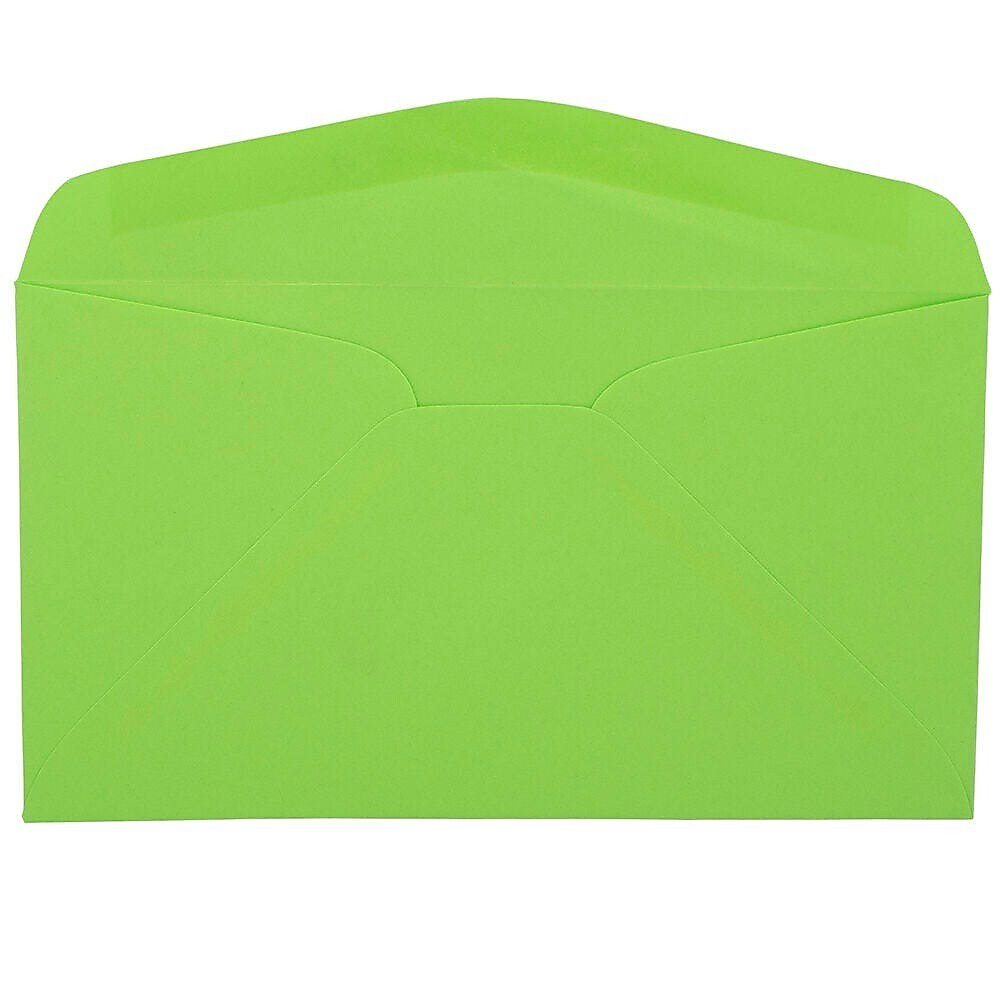 JAM Paper #6 3/4 Booklet Envelope 3 5/8" x 6 1/2", Light Green, 100/Pack (457611417d)
