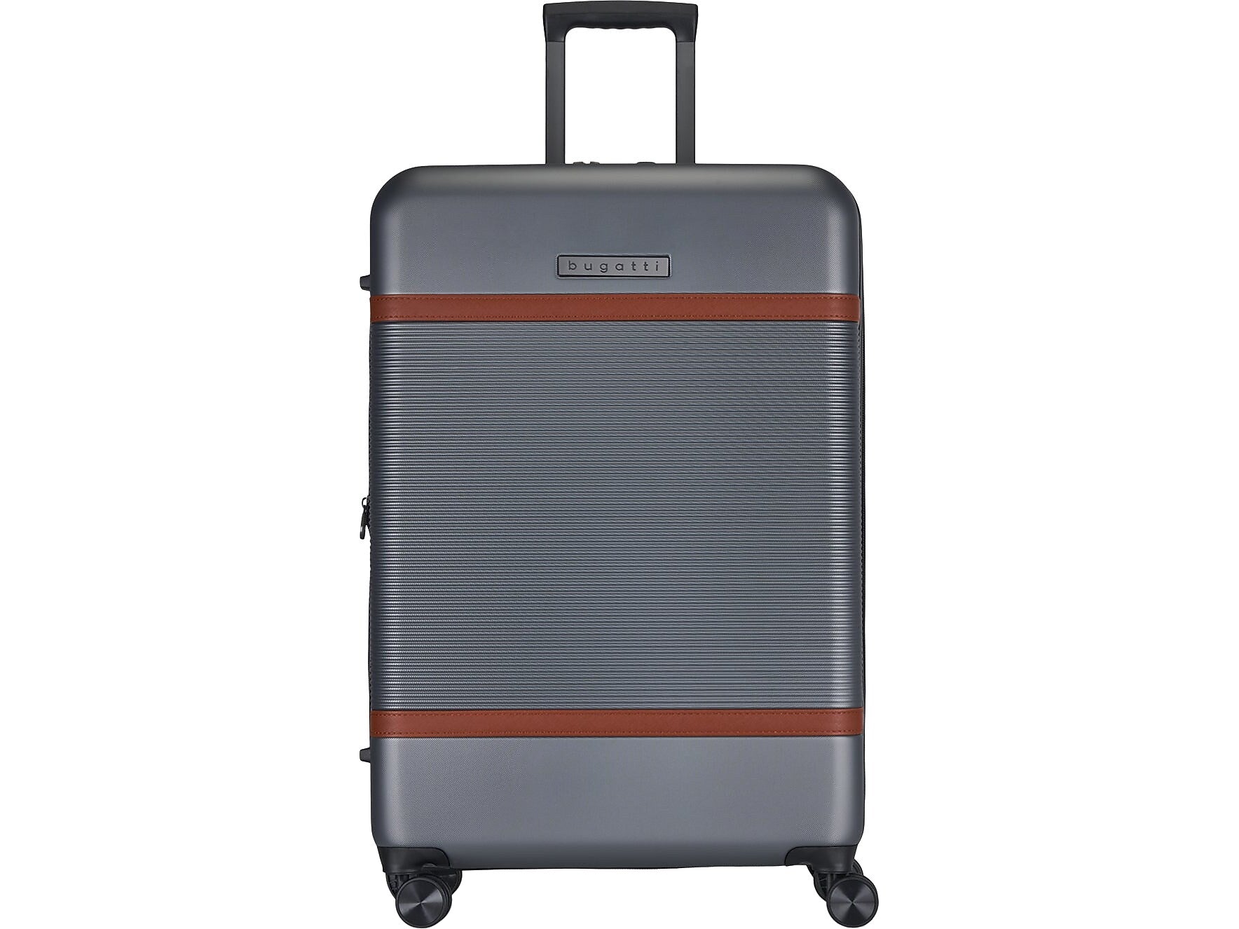 Bugatti Wellington 30" Hardside Suitcase, 8-Wheeled Spinner, TSA Checkpoint Friendly, Silver (HLG5128-Pewter)
