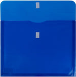 JAM Paper Premium Plastic Document File, Letter, Blue, 3/Pack (218V1BUX3)