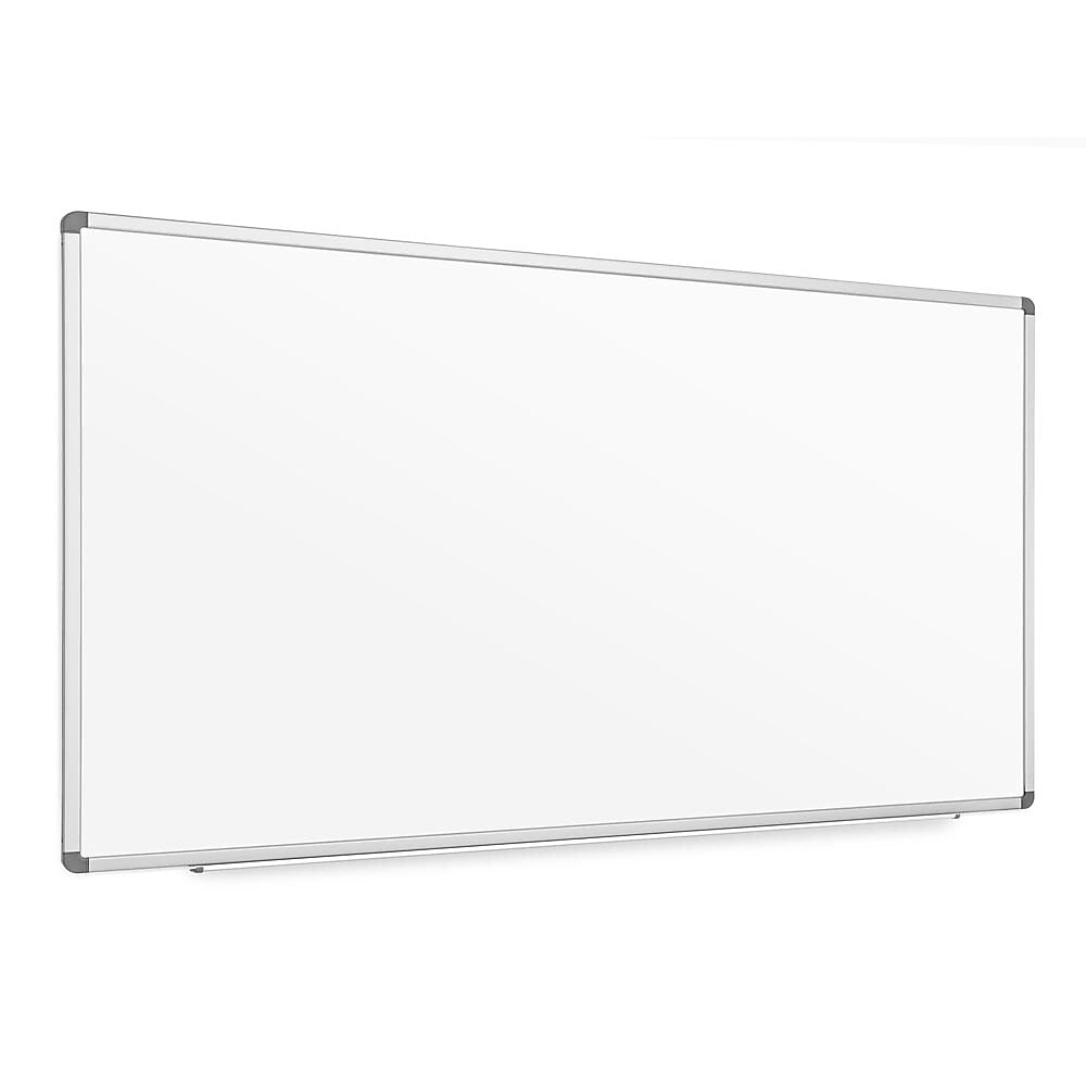 Luxor Magnetic Porcelain Dry-Erase Whiteboard, Aluminum Frame, 90"W x 40"H (DEWM004)