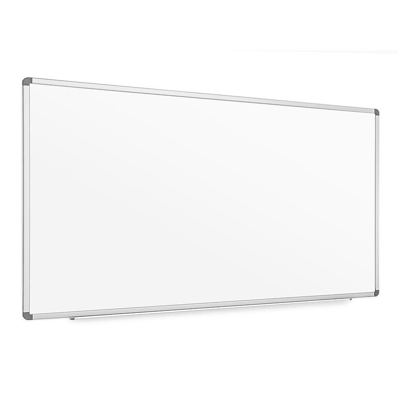 Luxor Magnetic Porcelain Dry-Erase Whiteboard, Aluminum Frame, 90"W x 40"H (DEWM004)