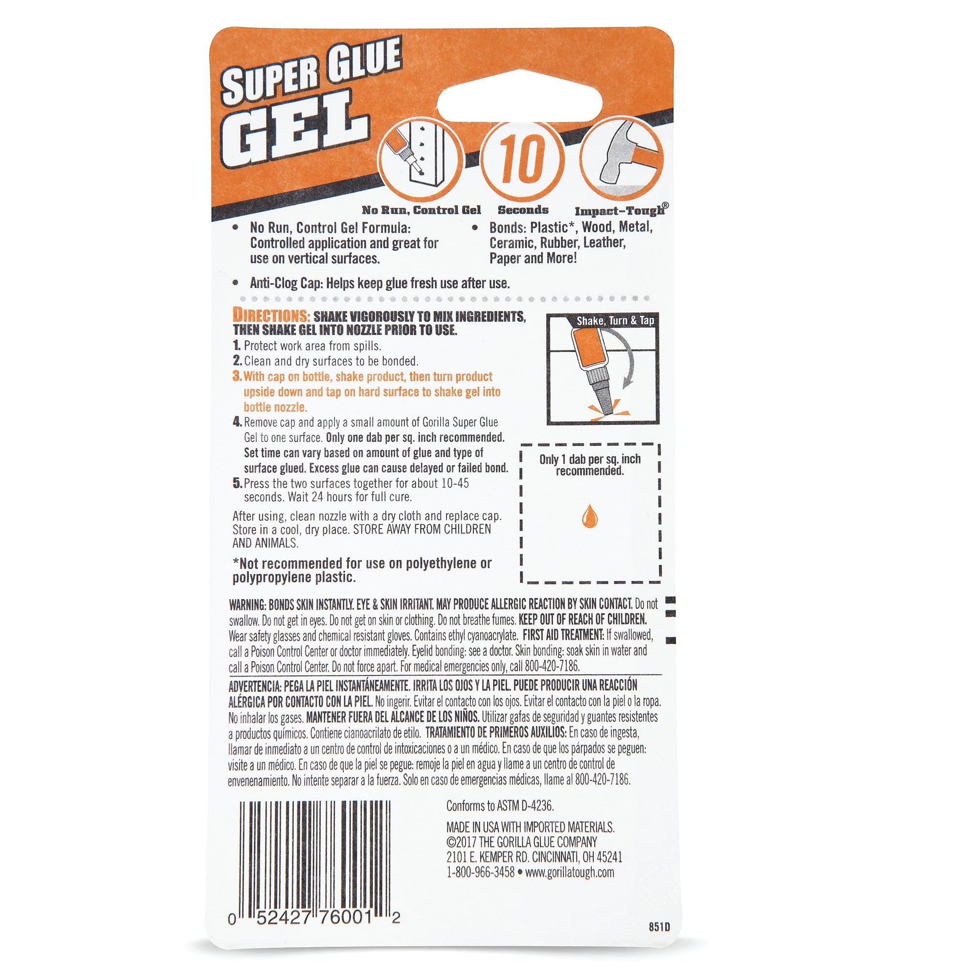 GLUE,SUPR GEL,15G,4CT,CLR