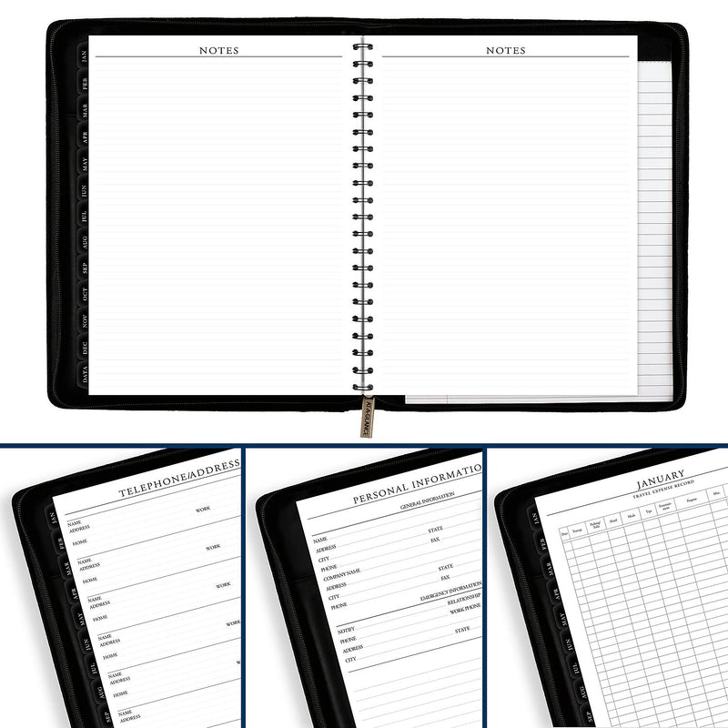 2026 AT-A-GLANCE Executive 8.25" x 11" Weekly & Monthly Appointment Book, Faux Leather Cover, Black (70-NX81-05-26)