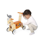 Janod Farm Ride-On Donkey with Shape Sorter, Multicolored (J03325)
