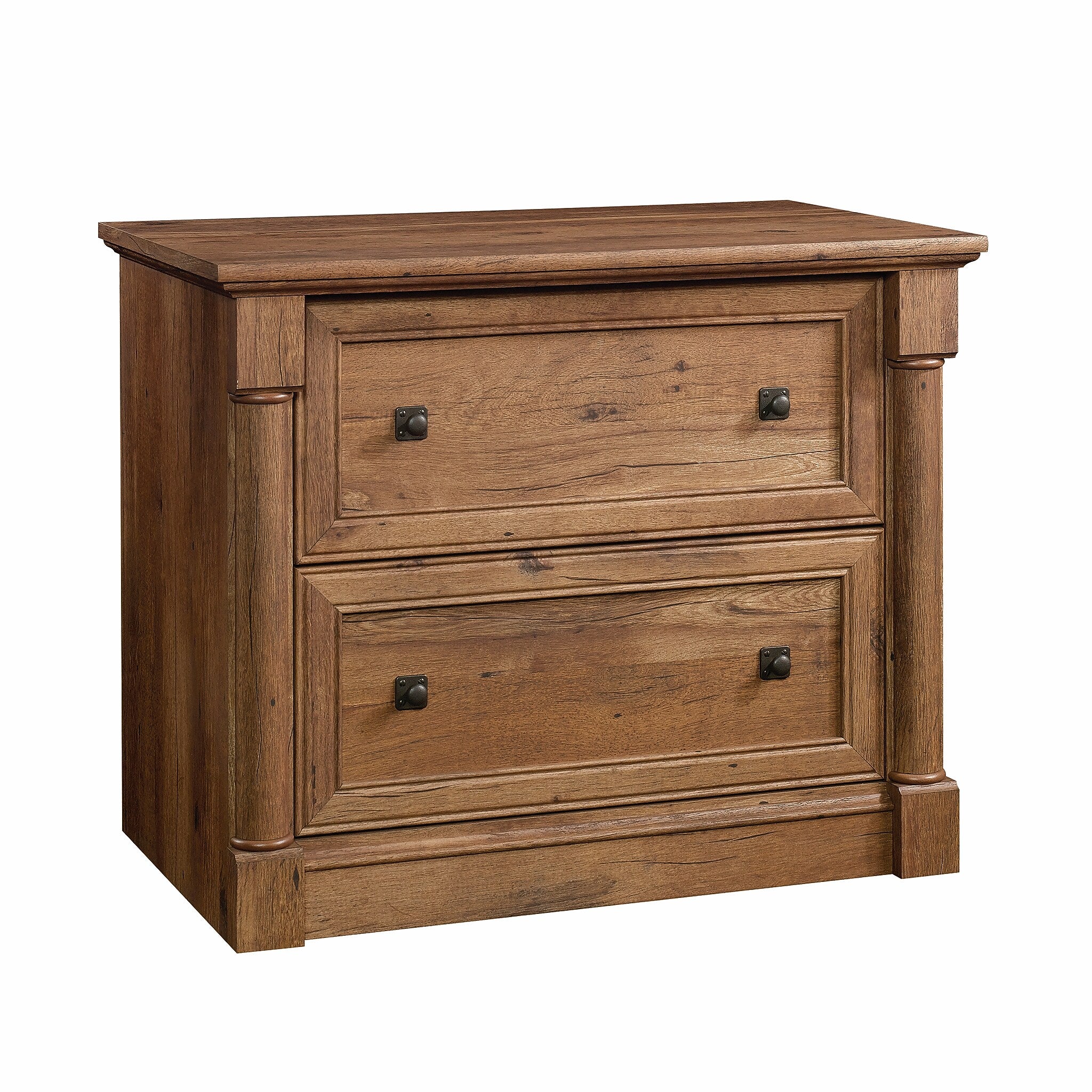 Sauder Palladia 2-Drawer Lateral File Cabinet, Letter/Legal Size, 30"H x 37"W x 22"D, Vintage Oak (420607)