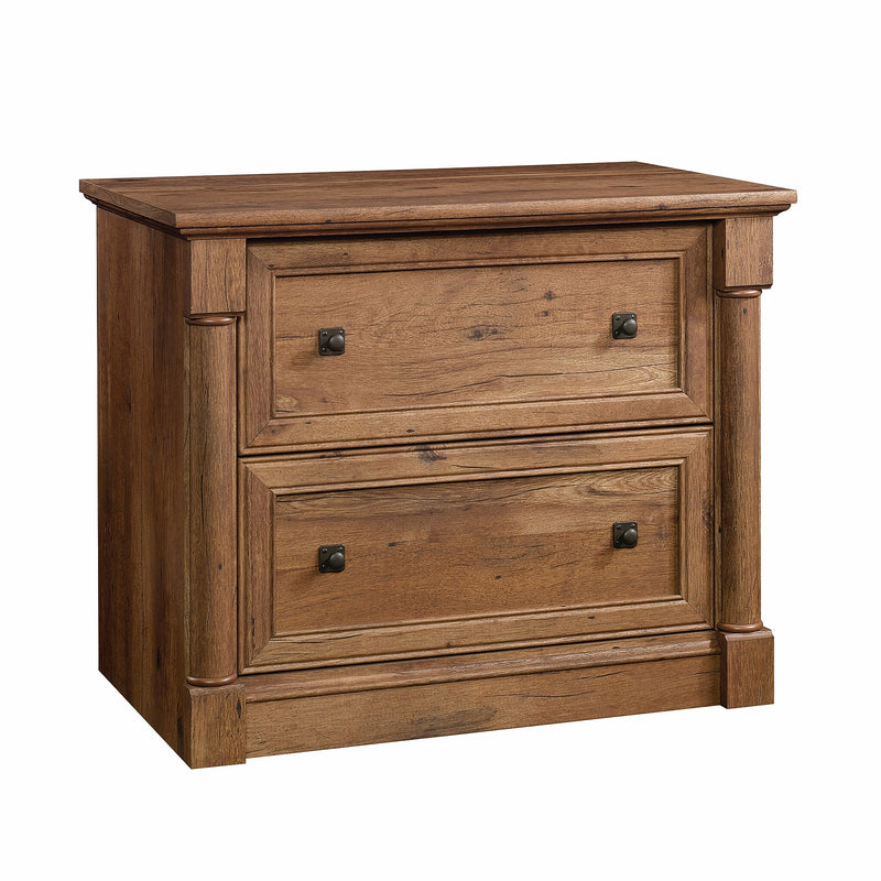 Sauder Palladia 2-Drawer Lateral File Cabinet, Letter/Legal Size, 30"H x 37"W x 22"D, Vintage Oak (420607)