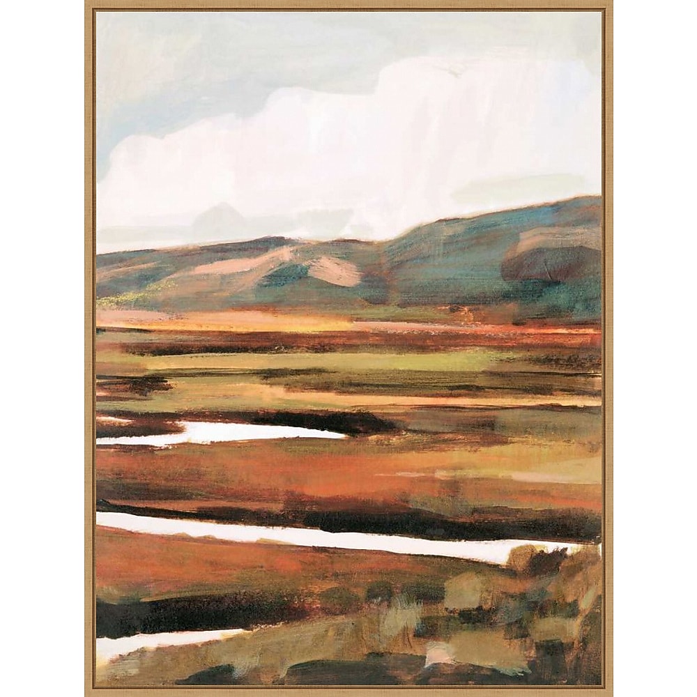 Amanti Art Mountain Field II by Victoria Borges Framed Canvas Wall Art Print, 32" x 42" (A42677748375)