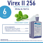 Diversey Virex II 256 One-Step Disinfectant Cleaner and Deodorant, 32 oz., 6/Carton (04331.)