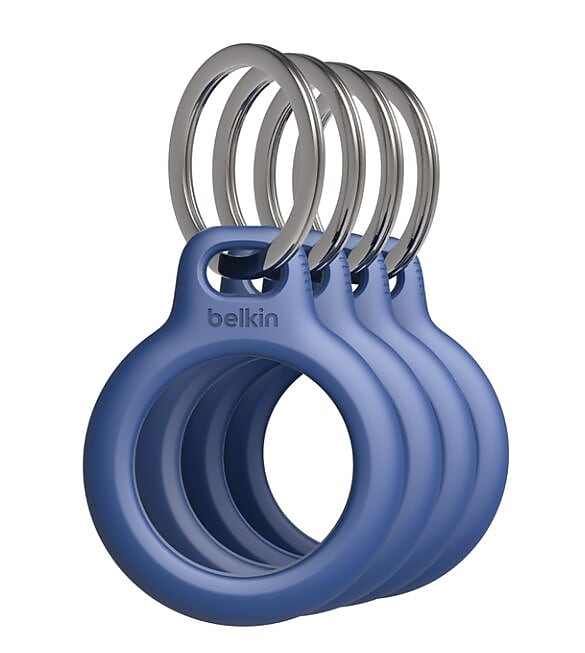 Belkin Secure Holder with Key Ring for AirTag, Blue, 4/Pk (MSC001BTBL)