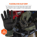 Ergodyne ProFlex 7070 Nitrile Coated Cut-Resistant Gloves, ANSI A7, Heat Resistant, Green, XL, 12 Pair (18035)
