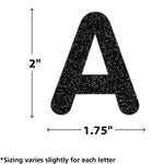 Teacher Created Resources 2" Self-Adhesive Letters and Numbers, Black Glitz, 276/Pack (TCR9647)