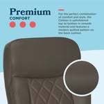 La-Z-Boy Colston Ergonomic Vegan Leather Swivel Executive Chair, Mocha Brown (60120-MBRN)