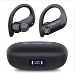 Treblab X3-Pro Bluetooth Wireless Earbuds with Earhooks, Charging Case (X3-PRO-W)