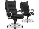 La-Z-Boy Jenkins Ergonomic Bonded Leather Executive Big & Tall Chair, 400 lb. Capacity, Black (60075-BLK)