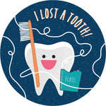 Barker Creek Lost a Tooth Stickers/Badges, 2.37" Dia., Multicolored, 192/Set (4445)