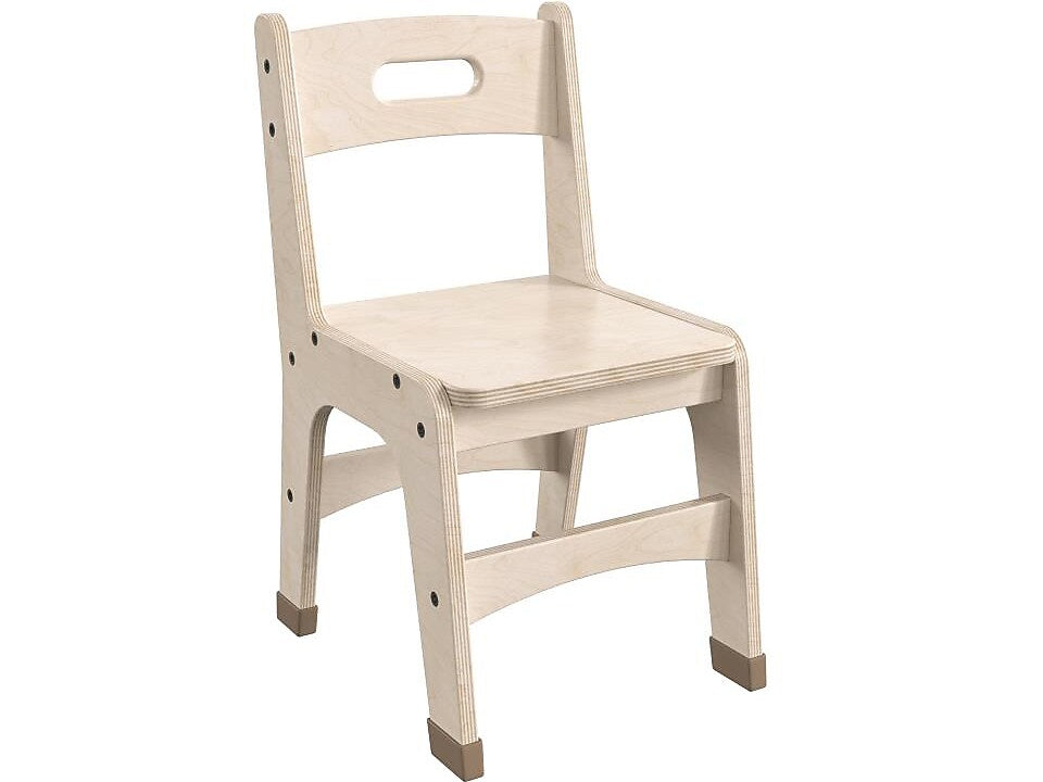 Flash Furniture Bright Beginnings Wooden Classroom Chair, Brown, 2 Pieces/Set (MK-KE24442-GG)