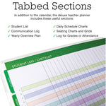 2025-2026 Global Printed Products Deluxe Tree Seasons 8.5" x 11" Academic Weekly & Monthly Teacher Planner, Plastic Cover