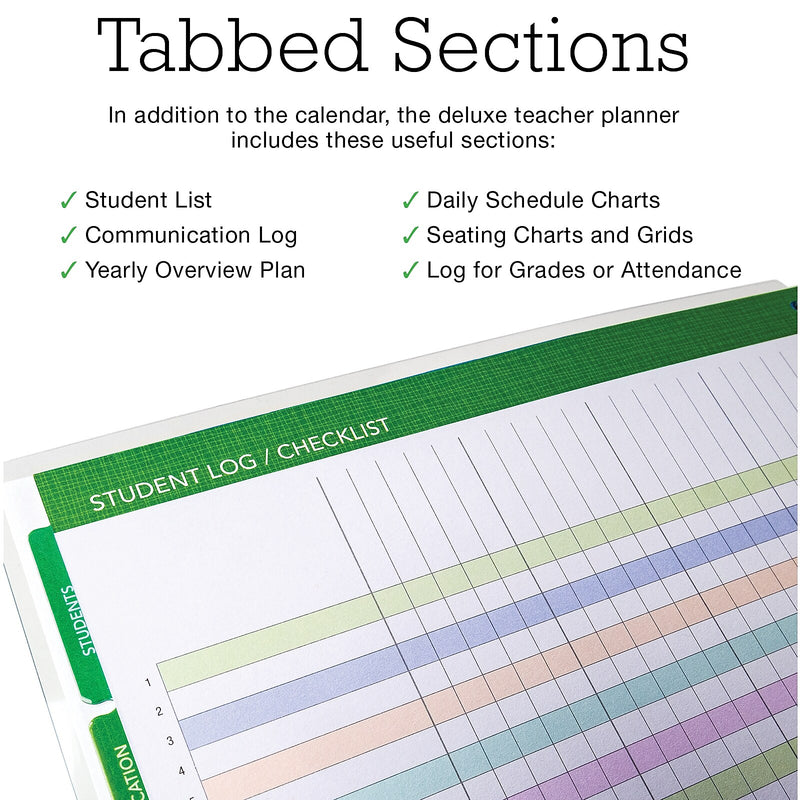 2025-2026 Global Printed Products Deluxe Tree Seasons 8.5" x 11" Academic Weekly & Monthly Teacher Planner, Plastic Cover