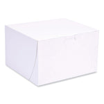 SCT Bakery Boxes, Standard, 8 x 8 x 5, White, Paper, 100/Carton