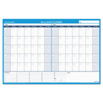 AT-A-GLANCE 48x32 30/60-Day Undated Horizontal Erasable Wall Planner, White/Blue,