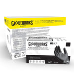 Gloveworks GWBEN Nitrile Exam Gloves, 2X-Large, Black, 100/Box, 10 Boxes/Carton (GWBEN49100XX)