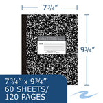 Roaring Spring Paper Products 1-Subject Composition Notebooks, 8" x 10", Wide Ruled, 60 Sheets, Black (77505)