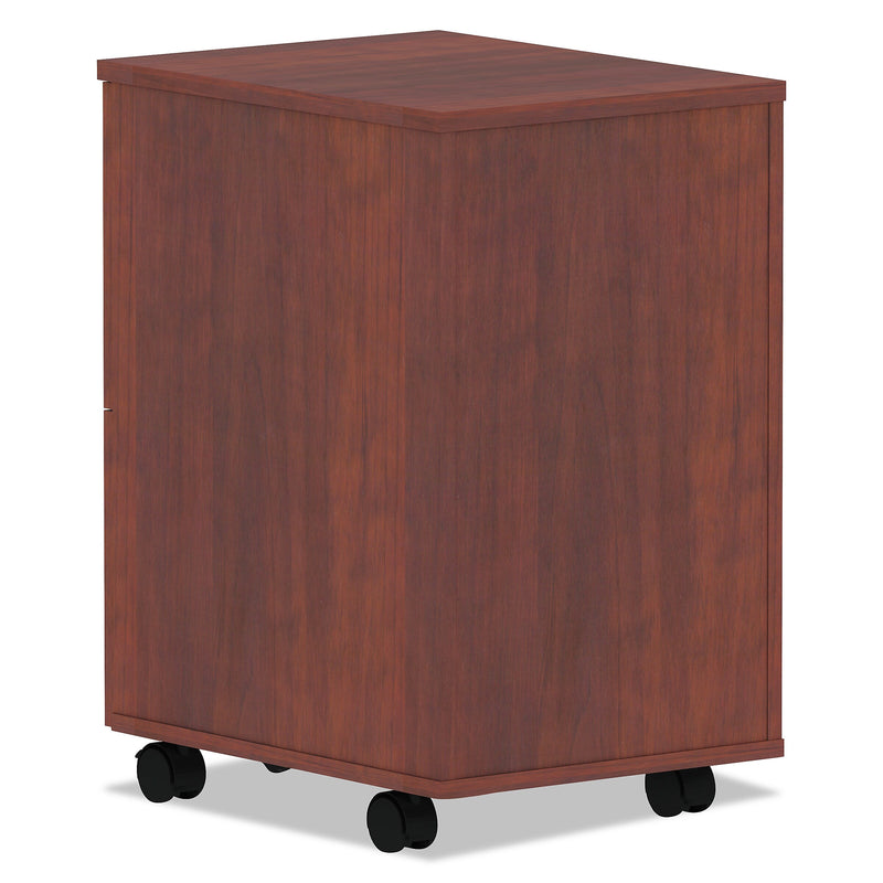 Alera Valencia Series Mobile File/File Pedestal, 15.38w x 20d x 26.63h, Medium Cherry