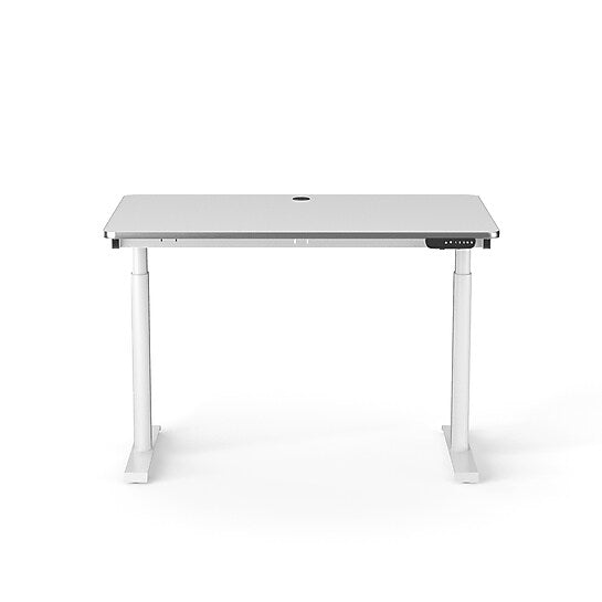 VersaDesk PowerLift 48"W Electric Rectangular Adjustable Standing Desk, White (PLSDR4830-WW-APP )