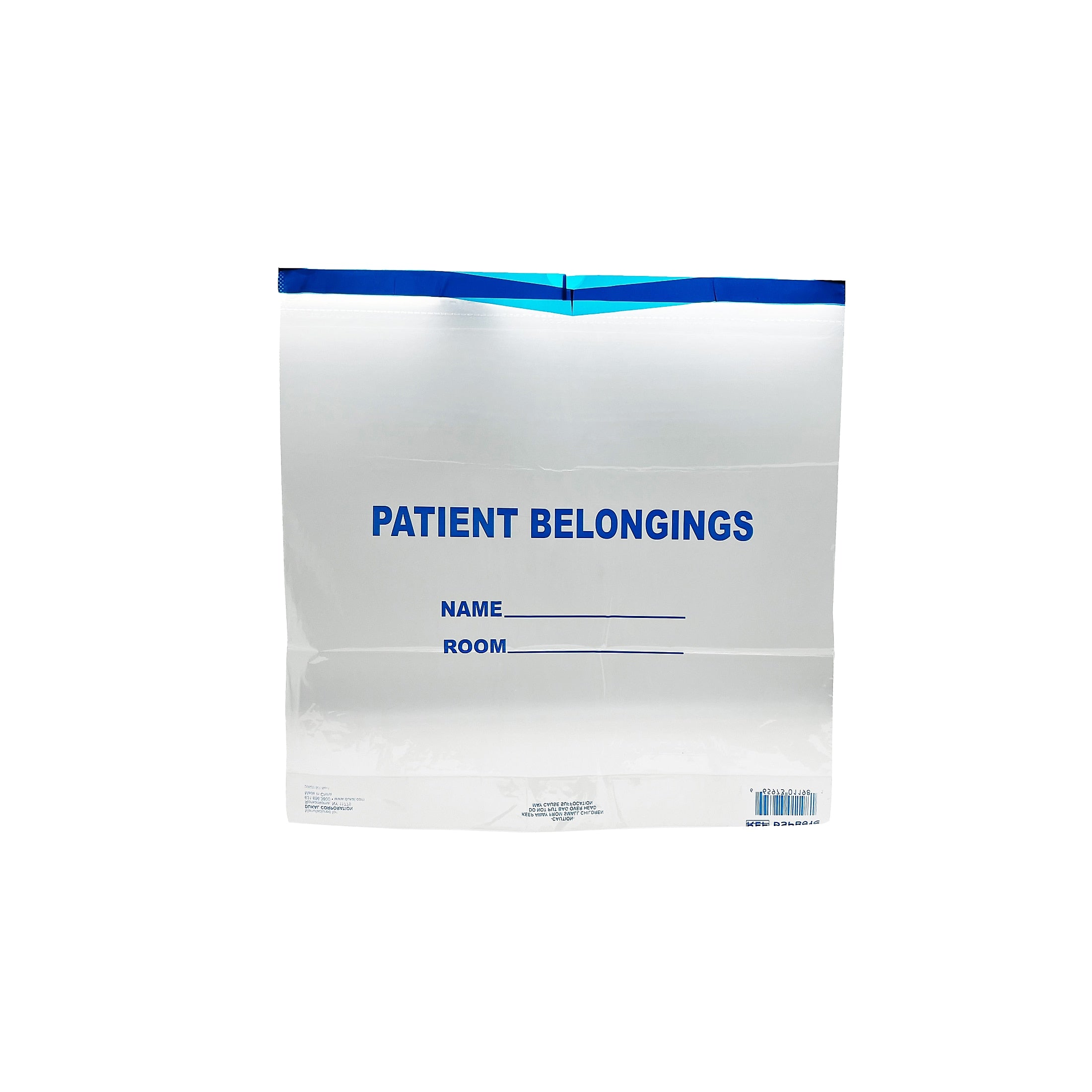 Patient Belonging Bags 18" x 20.5", Clear