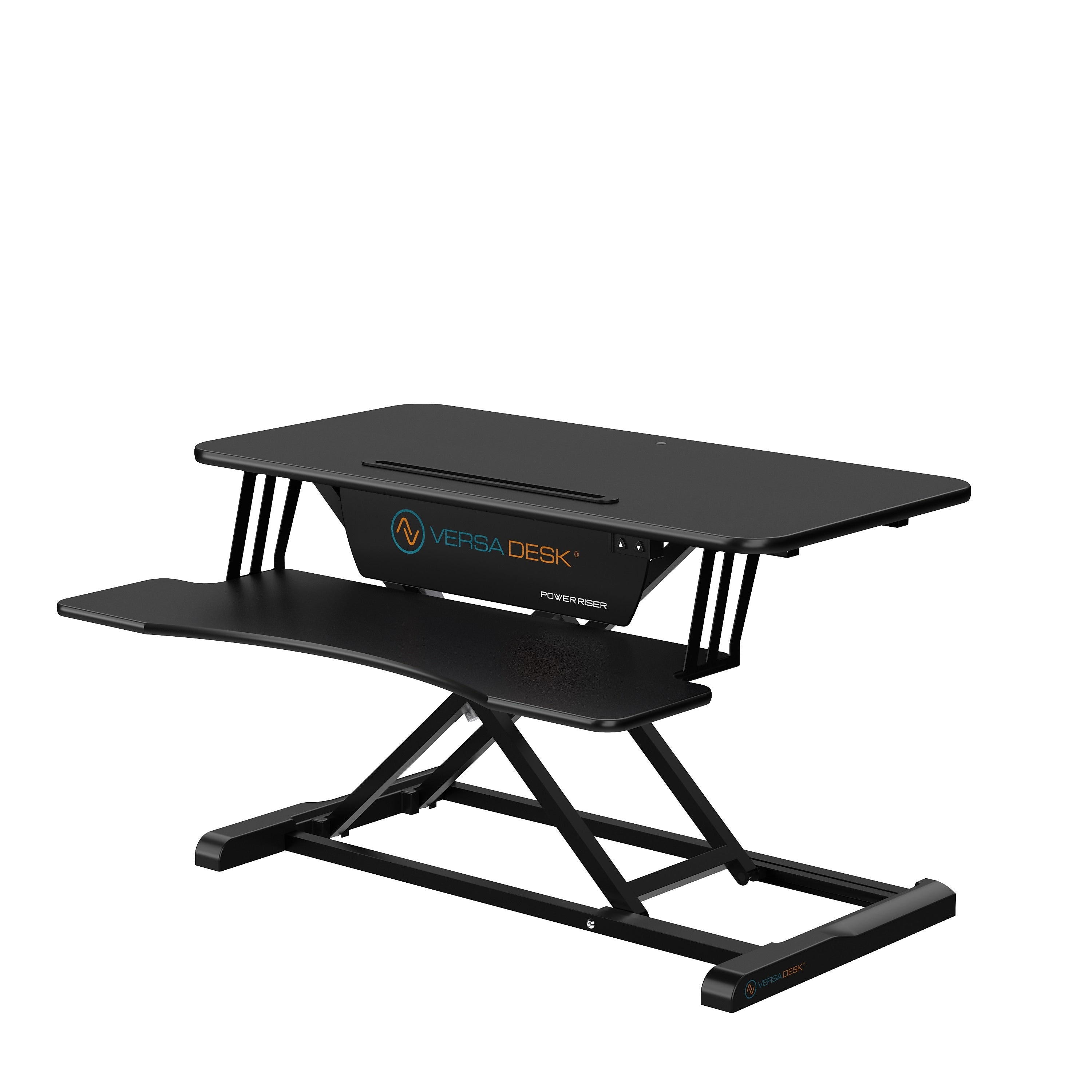 VersaDesk Power Riser 32"W Electric Adjustable Standing Desk Converter, Black (VDPR3124-BB)