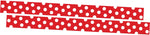 Barker Creek Double-Sided Border, 35" x 3", Dot to Dot Cherry, 24/Pack (4434)