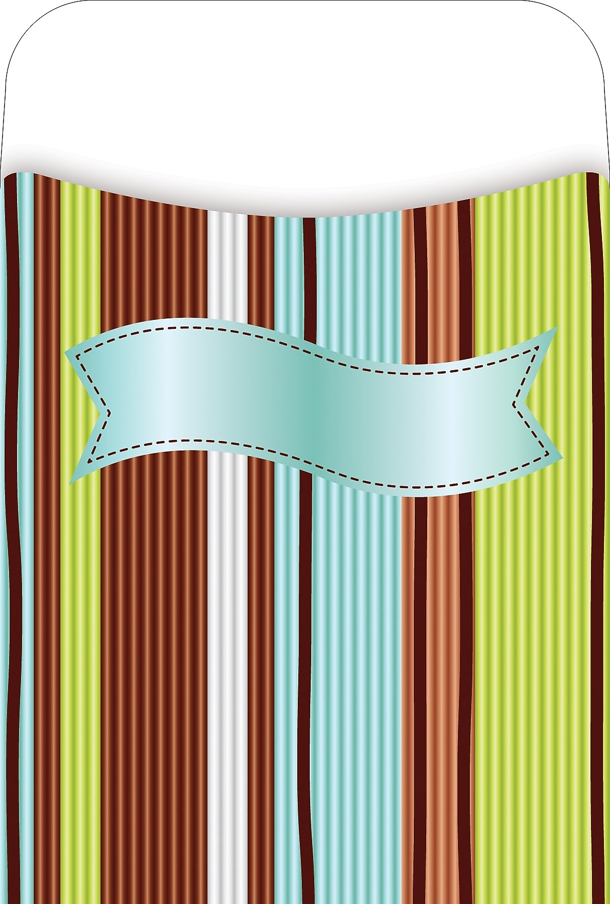 Barker Creek Ribbon by the Yard Library Pockets, 5.125" x 3.5", 30/Pack (LL1230/Pack)