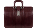 McKlein MORGAN Leather Briefcase, Laptop Compatible, Burgundy (83346)