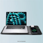 SaharaCase 14" Leather Laptop Sleeve with Wireless Charging, Black (LT00077)