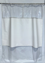 Gary Manufacturing PREA Compliant & Anti-Ligature 70" x 72-96" Vinyl Shower Curtain, Hook & Loop Fold-over, 12/Case (STPADJCFFO)