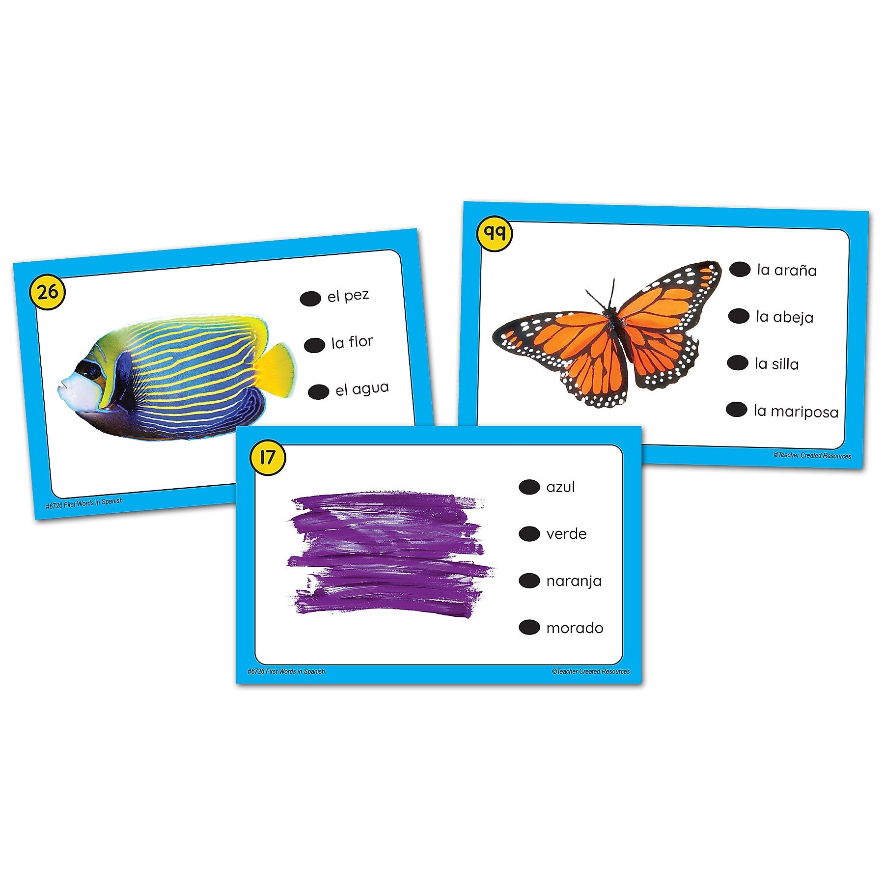 Teacher Created Resources Power Pen Learning Cards: First Words in Spanish, 53/Pack (TCR6726)