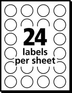 Avery Laser/Inkjet Color-Coding Labels, 3/4" Dia, Green, 1,008 Labels/Pack (5463)