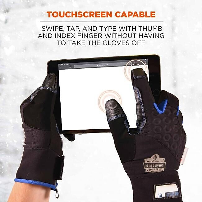 ProFlex 818WP Performance Thermal Waterproof Utility Gloves, Black, Medium (17383)