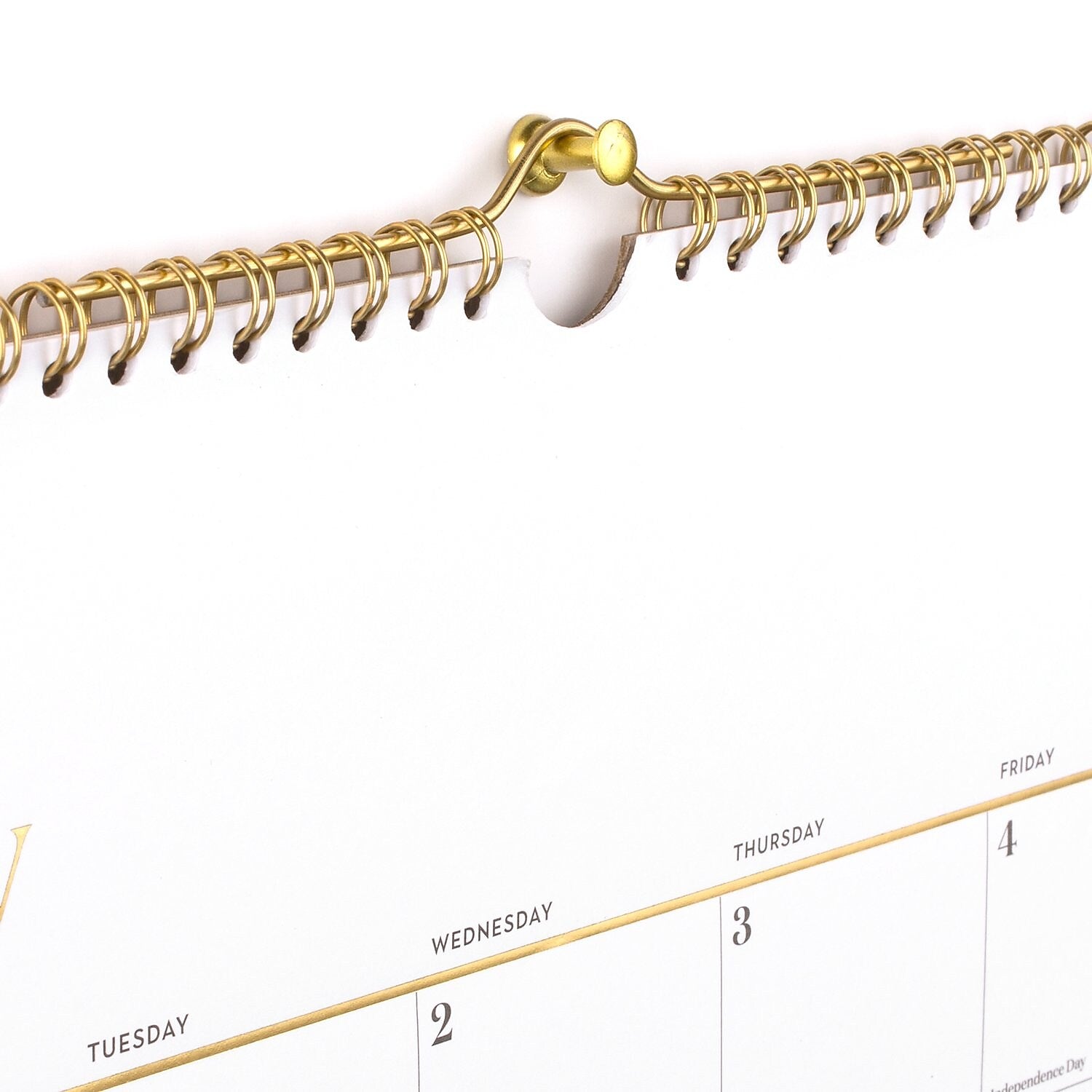 2025-2026 Cambridge Workstyle 15" x 12" Academic Monthly Wall Calendar, White/Gold (1606-707A-26)