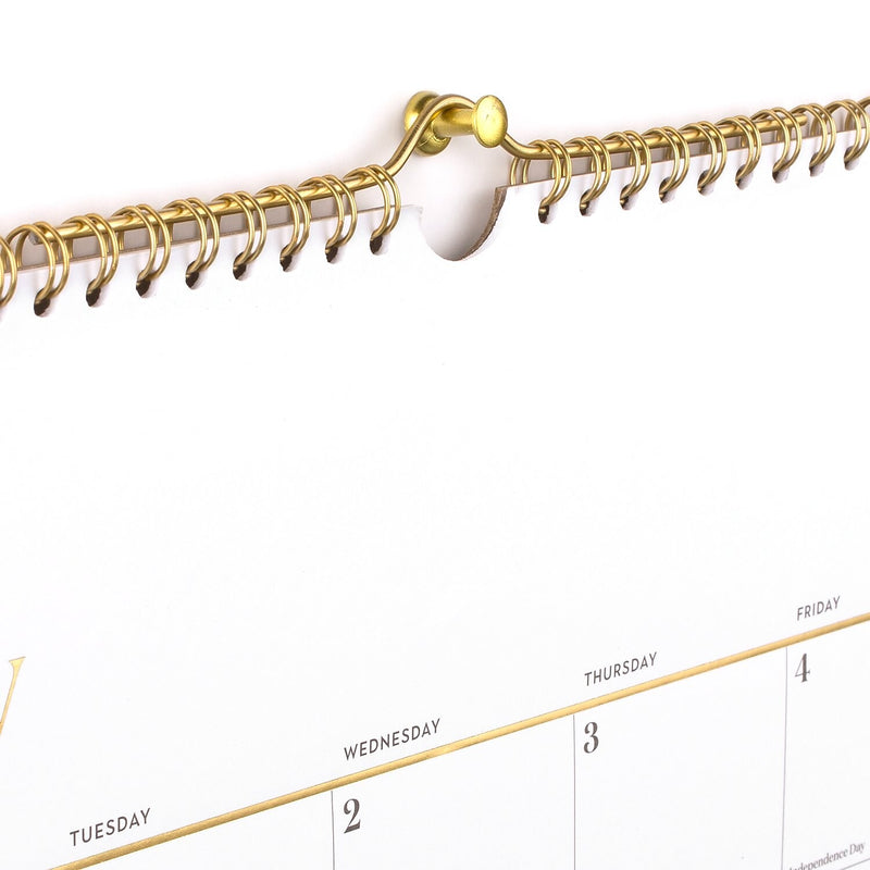 2025-2026 Cambridge Workstyle 15" x 12" Academic Monthly Wall Calendar, White/Gold (1606-707A-26)
